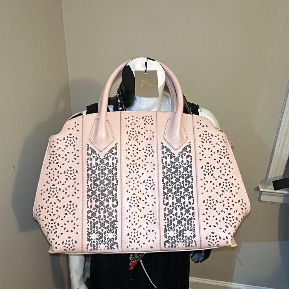 NWT Danielle Nicole leather Laser Satchel in Blush